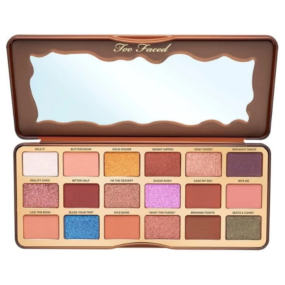 NEW Too Faced Better Than Chocolate Cocoa Infused Eye Shadow Palette 18 Shades - Picture 2 of 11